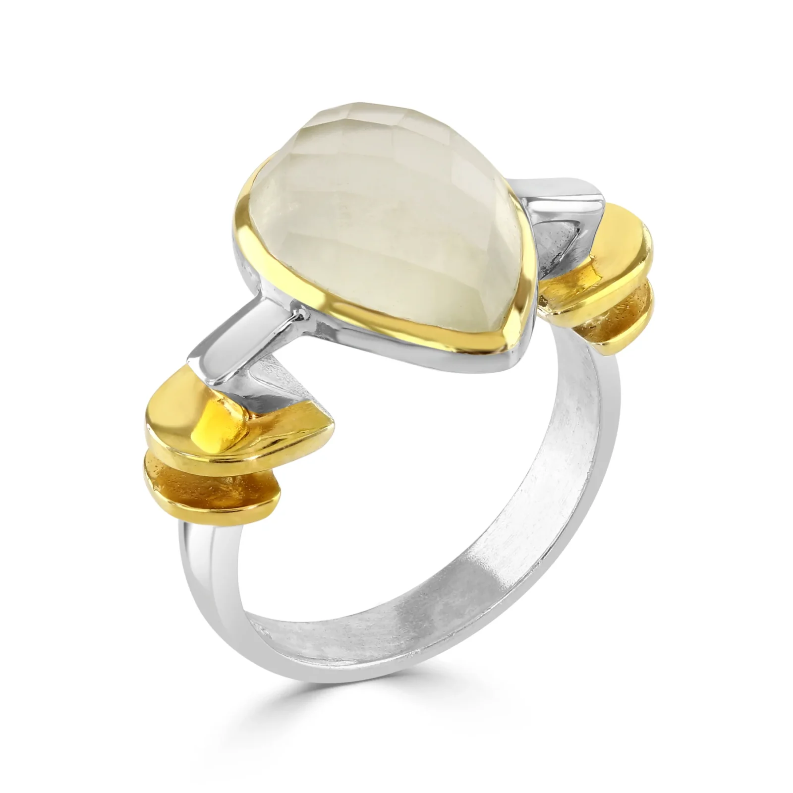 Gold Tektite Nefer Ring size 7.25